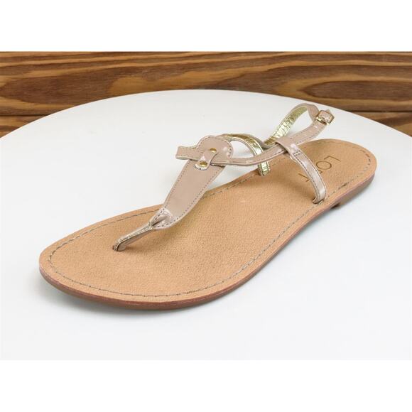 LOFT Size 7 M Women Sandal Thong Beige Synthetic - Picture 1 of 10